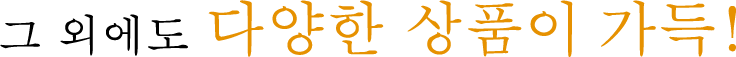 그 외에도 다양한 상품이 가득!