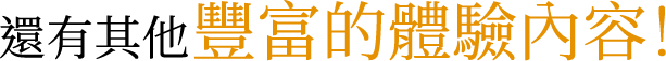 還有其他豐富的體驗內容！